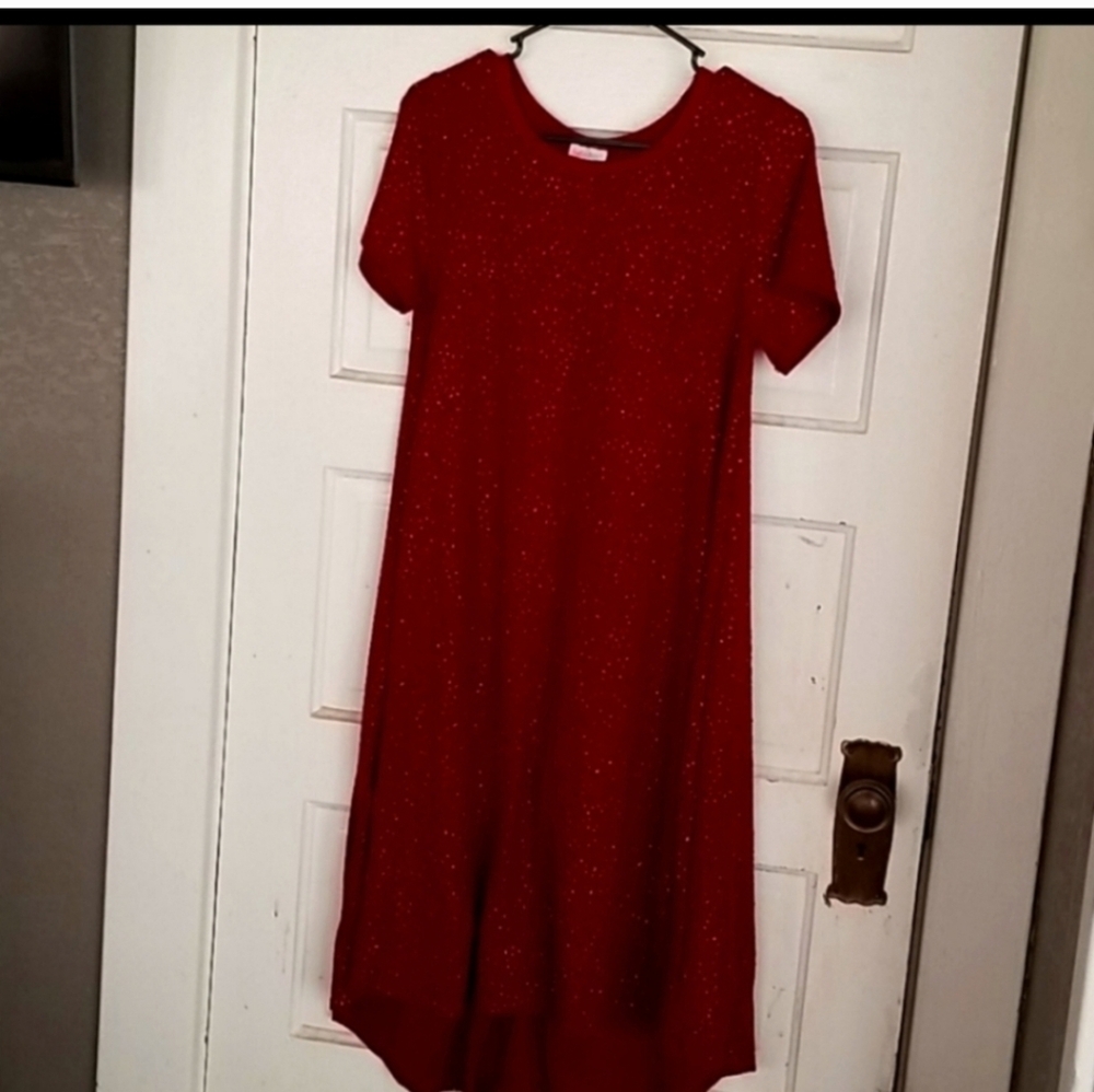 LuLaRoe Sparkling Red High Low Dress
